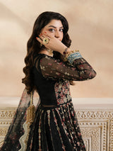 Traditional Pakistani wedding lehenga with ornate embroidery and flowing skirt