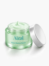 Aizal Advanced Repair Cream in a mint-green cosmetic jar with white cream.