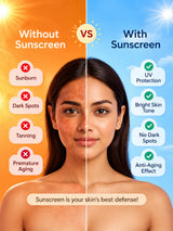 Aizal Sun Screen 50g featuring SPF 60 PA+++ protection and a tinted brightening formula.