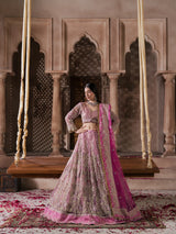 Designer pink lehenga for weddings and festive occasions